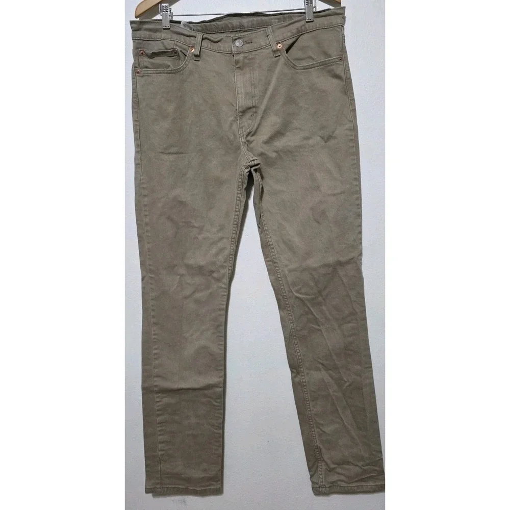 Levi's 511 Mens Size 36X34 Tan Khaki‎ Jeans Slim Fit Pants EUC